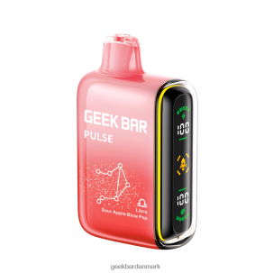 Geek Bar Pulse 15k engangs vape RXT24R53 Libra sur æble blæse pop - Geek Bar Disposable Vape